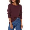 Amazon Essentials Maglione Girocollo Leggero A Maniche Lunghe (Taglie Forti Disponibili) Donna, Bordeaux, XL