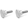 Ganter Normelemente | Viti a testa zigrinata alte - DIN 464-M5-16-NI | filettatura M5 | lunghezza filettatura: 16 mm | acciaio inox NI | 2 pezzi