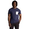 Lyle & Scott Uomo T-Shirt con Tasca A Contrasto Blu Navy/Blanco M