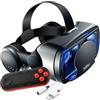 PUCIO Occhiali VR 3D Visore Realtà Virtuale con Cuffie e Controller, Occhiali Virtuali 3d per Giochi e Film, VR Headset Compatibile con Tutti Gli Smartphone da 5-7 Pollici, Regali di Natale Particolari (Co