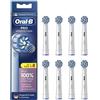 Oral-B Pro Sensitive Clean, 8 testine di ricambio per spazzolino elettrico, pulizia delicata dei denti, setole innovative a forma di X, accessorio originale per spazzolini Oral-B