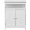 Rebecca Mobili Armadietto Autoportante Bagno, Mobiletto Lavanderia, Bianco, MDF, 1 Ripiano 2 Ante, Anti umidità Salvaspazio - Misure: 80 x 60 x 30 cm (HxLxP) - Art. RE6681