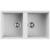 Elleci PRONTA CONSEGNA - SPEDIZIONE IMMEDIATA Elleci LKB45096BSO Lavello 2 vasche Sottotop 836 x 488 mm finitura Keratek White 96 Best 450 SOTTOTOP