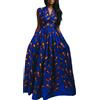 Yowablo Stampa da Donna Africana Fai-da-Te Multi-Vestito con Cinturino Sexy con Spacco Centrale Abiti Sposa Taglie Forti