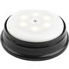 Ideen mit Herz Piatto girevole, base luminosa, piedistallo girevole, funzionamento a batteria, con illuminazione a LED, con funzione timer, piatto di presentazione (base: nero, luce: bianco caldo)