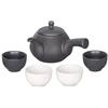 HAOYONG Servizio da tè giapponese, teiera con manico laterale da 500 ml, 4 tazze da tè in ceramica da 70 ml