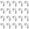Ideen mit Herz Ganci decorativi per finestre, ganci per porta, da appendere, per decorazioni, 20 pezzi, per finestre e porte fino a 17 mm di spessore, 2 cm x 2,8 cm x 3,4 cm (bianco)