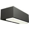 PHILIPS LED Stratosphere Ultra Efficiente Lampada a Parete per Esterni, Luce Bianca Calda, 3.8W, IP44, Antracite
