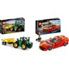 LEGO Technic John Deere 9620R 4WD Tractor, Giochi Creativi per Bambini & 76914 Speed Champions Ferrari 812 Competizione, Modellino di Auto Sportiva da Costruire