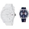 Tommy Hilfiger Orologio Analogico Multifunzione al Quarzo da Uomo con Cinturino in Silicone Blu Navy - 1791476 & Orologio Analogico Classico Quarzo Uomo Con Cinturino In Silicone 1791481
