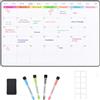 POPRUN Lavagna Magnetica Frigo Cancellabile, Calendario Mensile Magnetico | Planning Settimanale, Lavagnetta Calamitata, Pianificazione, Adatto A Cucina, Frigorifero, Ufficio E Spesa Domestica, 42×28cm