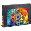 Ulmer Puzzleschmiede - Puzzle da 1000 pezzi con mandala arcobaleno - Motivo mandala ricco di colori - Puzzle a mandala relativamente semplice grazie all'elevata varietà di forme e colori