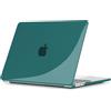 TECOOL Cover compatibile con MacBook Air M5 M4 M3 M2 13,6 Pollici 2026 2025 2024 2022 (A3449 A3240 A3113 A2681), Custodia Rigida Protettiva Sottile in Plastica, Cristallo Turchese Profondo