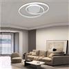 VR VETRINEINRETE Vetrineinrete® Plafoniera led moderna 32 watt lampada da soffitto design cerchio spirale lampadario bianco bianca fredda 6500k naturale 4000k calda 3000k (Luce naturale 4000k)