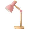 himmel Lampada da tavolo Himmel, Lampada da tavolo in legno regolabile, Lampada da scrivania per bambini per camera da letto, soggiorno, Lampada da lettura base E27 Next (Rosa)