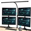EYOCEAN Lampada da tavolo LED con telecomando e controllo gestuale, lampada da monitor con lampada a luce diurna dimmerabile da 24 W 80 cm con 5 temperature di colore e livelli di luminosità