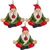 Design Toscano Ornamento di Natale - Garden Gnomes Figurine - Zen Garden Gnomes Set - Statue Meditare GNOME