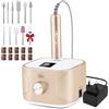 Kredioo Fresa per Unghie Professionale 35000RPM, Fresa Unghie, Lima Per Unghie Elettrica, Manicure e Pedicure, Trapano Elettrico per Rimozione Gel/Smalto, Oro