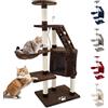Beltom® TIRAGRAFFI PER GATTO 120 CM GIOCO PARCO GIOCHI CUCCIA GATTI GRAFFIATOIO SISAL ALBERO CUCCE TIRA GRAFFIO PALESTRA - Marrone