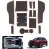 GAFAT Compatibile con Opel Mokka B Mokka-e 2021-2024 2025 2026 Tappetini Antiscivolo, Facelift Mokka e Tappetino Gomma per Console Centrale, Cuciture Porte, Accessori Mokka-B (Rosso)
