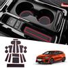 Ruiya Compatibile con Kia Ceed Proceed/XCeed GT Line (Automatico) 2018-2026 Tappetini Antiscivolo, PVC Tappetini in Gomma Tappetino Bracciolo Antiscivolo Interno Tappetini XCeed Accessori, Rosso