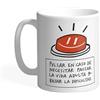 Pedrita Parker Tazza colazione Tazza caffè origianl - Pulsante vita adulta - Tazza in ceramica bianca da 330 ml
