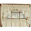 Sweet Home Collection Kitchen Window Curtains Tier, Swag, or Valance Coppia di Tende da Cucina, Tessuto, Girasole