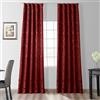 HPD Half Price Drapes JQCH-201268-96, Tende damascate per soggiorno, in finta seta, 127 x 246 cm (1 pannello), colore rosso Astoria e bronzo