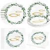 Fennoral 40 pezzi tovaglioli pesce in verde corona tovaglioli cresima con piatto di carta tovaglioli di carta comunione per ragazzi ragazze Baby Shower compleanno decorazione tavola battesimo