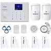 TECPEAK Sistema di Allarme Domestico Senza Fili, Kit di Allarme WiFi/GSM con Sicurezza Sirena, Controllabile a Distanza tramite Telefono Cellulare (A2)