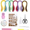 VOANZO Kit Quilling Carta 15 Pezzi con 600 Strisce Carta Quilling Strumenti Quilling Assortiti Carta Artistica Quilling per Disegnare Strumenti Artigianali