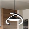 FIMEI Moderna Lampada a Sospensione a LED, Dimmerabile con Lampada a Sospensione Telecomando 3000-6000K Regolabile in Altezza Modello dell'Anello di Saturno per Sala da Pranzo,Soggiorno,Isola Cucina