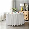 BHOMTY Tovaglia rotonda Tovaglie per hotel Ideale per casa, eventi, conferenze Bianco Diametro 320 cm