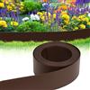 Herrselsam Bordo per tosaerba in plastica, bordo per giardino, bordo per aiuole, bordo profilato, pietra per pavimentazione, sentieri da giardino (lunghezza 10 m, altezza 10 cm, marrone)
