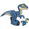 Fisher-Price Imaginext Jurassic World Dinosauro Velociraptor XL con Zampe Mobili, Giocattolo per Bambini 3+Anni,GWP07