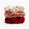 Michooyel 3Pcs Scrunchies per Capelli in Seta 100% Pura Seta, Elastici per Capelli Donne e Ragazze Silk Scrunchies Fascia a Coda di Cavallo