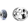 Pandora Charm murano blu scuro 798938C00 argento & Charm impronta digitale 798869C00 argento donna