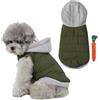 FANSU Cappotto Cane per Cani di 2.5-9.5 kg, Invernale Vestiti per Cani Cappottino Cane Taglia Piccola Cappottino Cuccioli Pomerania Chihuahua (XL,Verde Oliva)