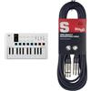 Arturia MiniLab 3, 25 controller MIDI Slim-Key USB-C, 8 pad LED retroilluminati, 8 manopole & Stagg Cavo da microfono a mixer SMC6 da 6 metri XLR (m) -XLR (f), nero