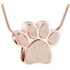 VCCWYQK Collana con urna a forma di zampa per ceneri per gatto, cane, cremazione, gioielli per ceneri urna collana ricordo gioielli per uomo/donna ceneri regali commemorativi