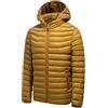 DAIHAN Uomo Semplice Piumino imbottito Trapuntato Invernale Giacca con Cappuccio Cappotto imbottito impermeabile Giacche Sportive Giubbotto Parka con zip intera Giallo XXL