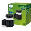 Philips LED Laven Lampada da Parete per Esterni, Luce Bianca Fredda, 6W, IP44, Nero