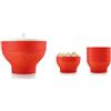 Lékué Set Popcorn XL + 4 ciotole in silicone, rosso