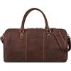 STILORD 'Jarvis' Borsa da viaggio di lusso in pelle Donna Weekender Uomo Borsa fitness Donna Borsa sportiva Grande bagaglio a mano, Colore:torres - marrone