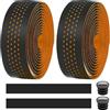 MOCNT Nastro Manubrio Bicicletta Bicycle Cycling Nastro Eva PU Leather Manubrio Bici Corsa Nastri Gomma Antiscivolo Traspirante Ciclismo Adesivi Comfort con Tappo Barra Arancia