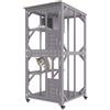 VEVOR Gabbia per Gatti Cuccioli Animali Domestici in Metallo 3 Ripiani da Interno Capienza Ripiano 14kg, Gabbia Grande a 3 Ripiani per Animali 760 x 865 x 1630mm, Gabbia 3 Livelli per Gatti da Interno