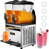 VEVOR Macchina per Granita Sorbetto Elettrica da 30L Commerciale, Macchina Elettrica 2x15L per Granita Succhi di Frutta Congelati Frappè Crema di Caffè Serbatoio Doppio, Granitore 30L Bevande Fresche