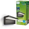 Philips LED Bustan Ultra Efficiente Lampada a Parete per Esterni, Luce Bianca Fredda, 3.8W, IP44, Antracite