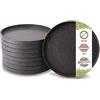 GREENBOX | 15 piatti sostenibili riutilizzabili | Ø 24 cm | piatti rotondi | stoviglie ecologiche | stoviglie da campeggio | stoviglie per feste | piatti da insalata | piatti menù | lavabili in
