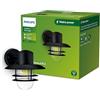 Philips LED Inyma Lampada da Parete per Esterni, Rotonda, Lampadina non Inclusa, 25W, IP44, Nero